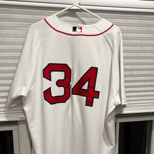 Majestic White Jersey with Red Accents
